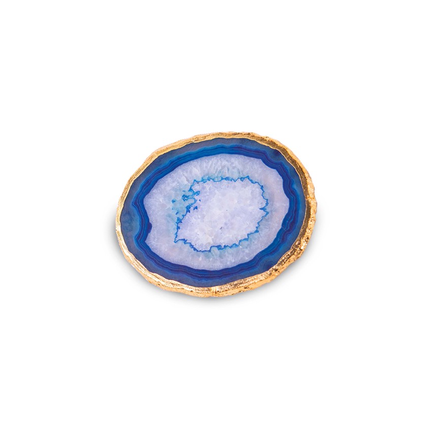 Hand Crafted Round Agate Coaster Set