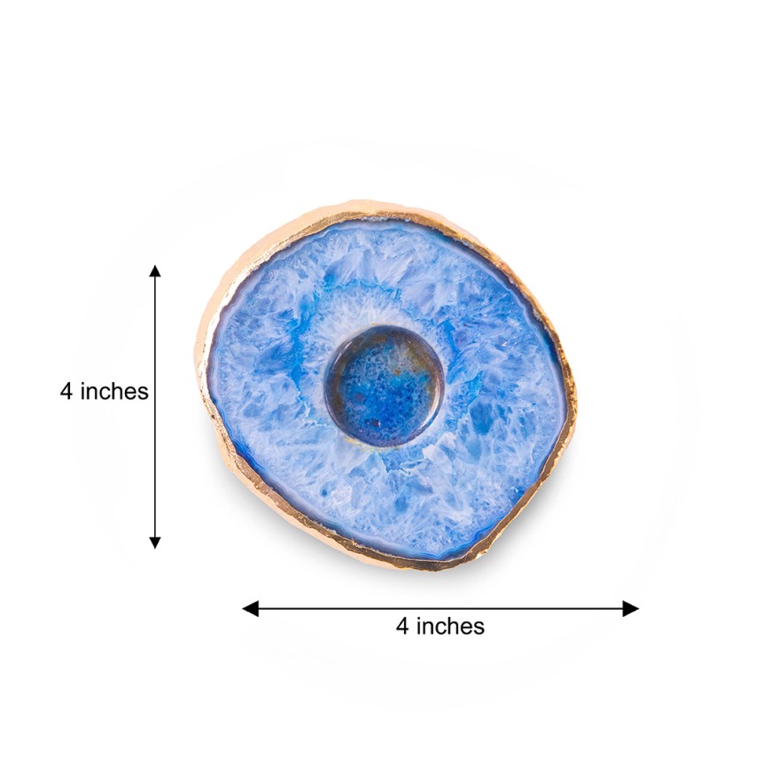 Hand Crafted  Agate Gemstone Tea Light