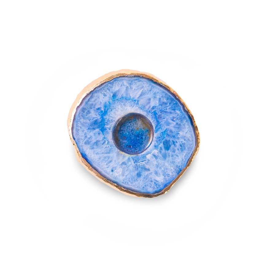 Hand Crafted  Agate Gemstone Tea Light