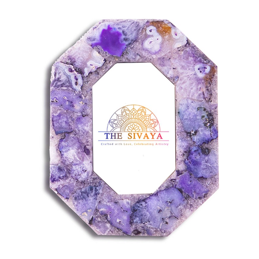 Handcrafted Agate Stone Photo Frame
