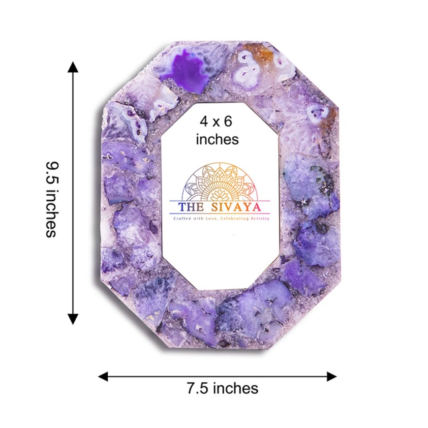 Handcrafted Agate Stone Photo Frame