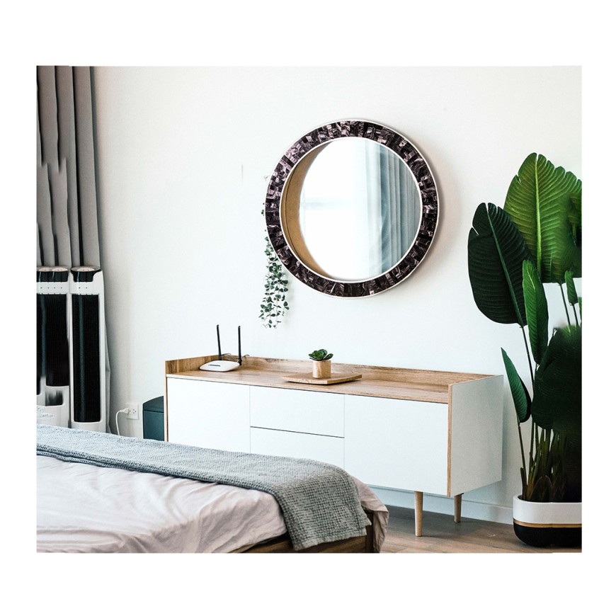 Mdf Mirror Frame Resin Décor