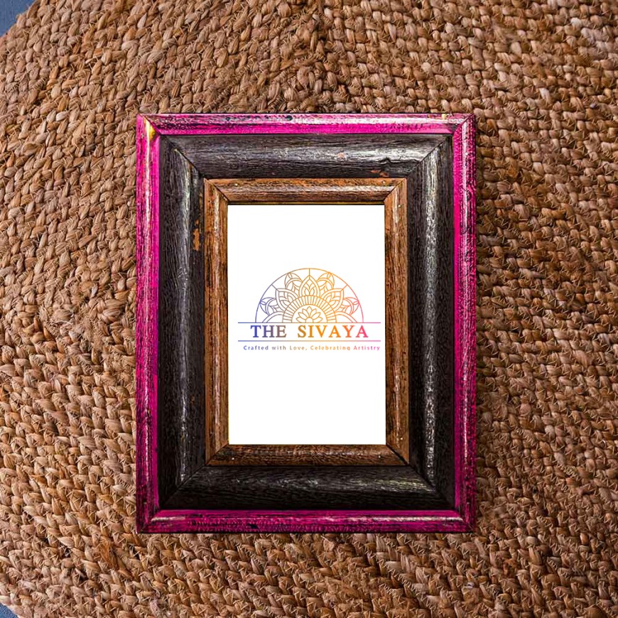 HAND EMBOSSED AND HAND PAINTED PHOTO FRAME, 100% HAND CRAFTED