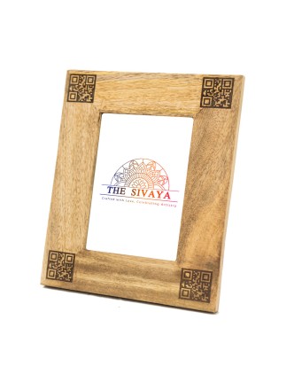 100% hand crafted engraved wooden photo frame
